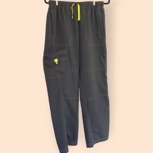 WonderWink Large Black Scrub Pants Black Yellow
